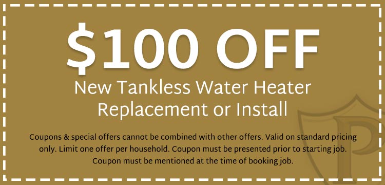 discount on any tankless water heater replacement or installation in Villa Rica, GA